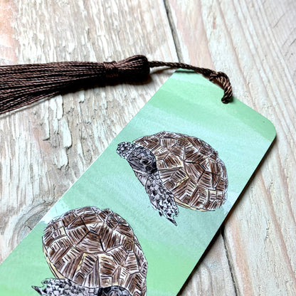 Tina the Tortoise Metal Bookmark With Tassel