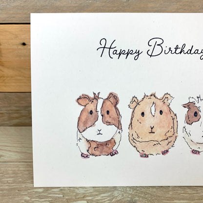 Tom, Dick and Harry, The Guinea Pigs Birthday Card - Arty Bee Designs 
