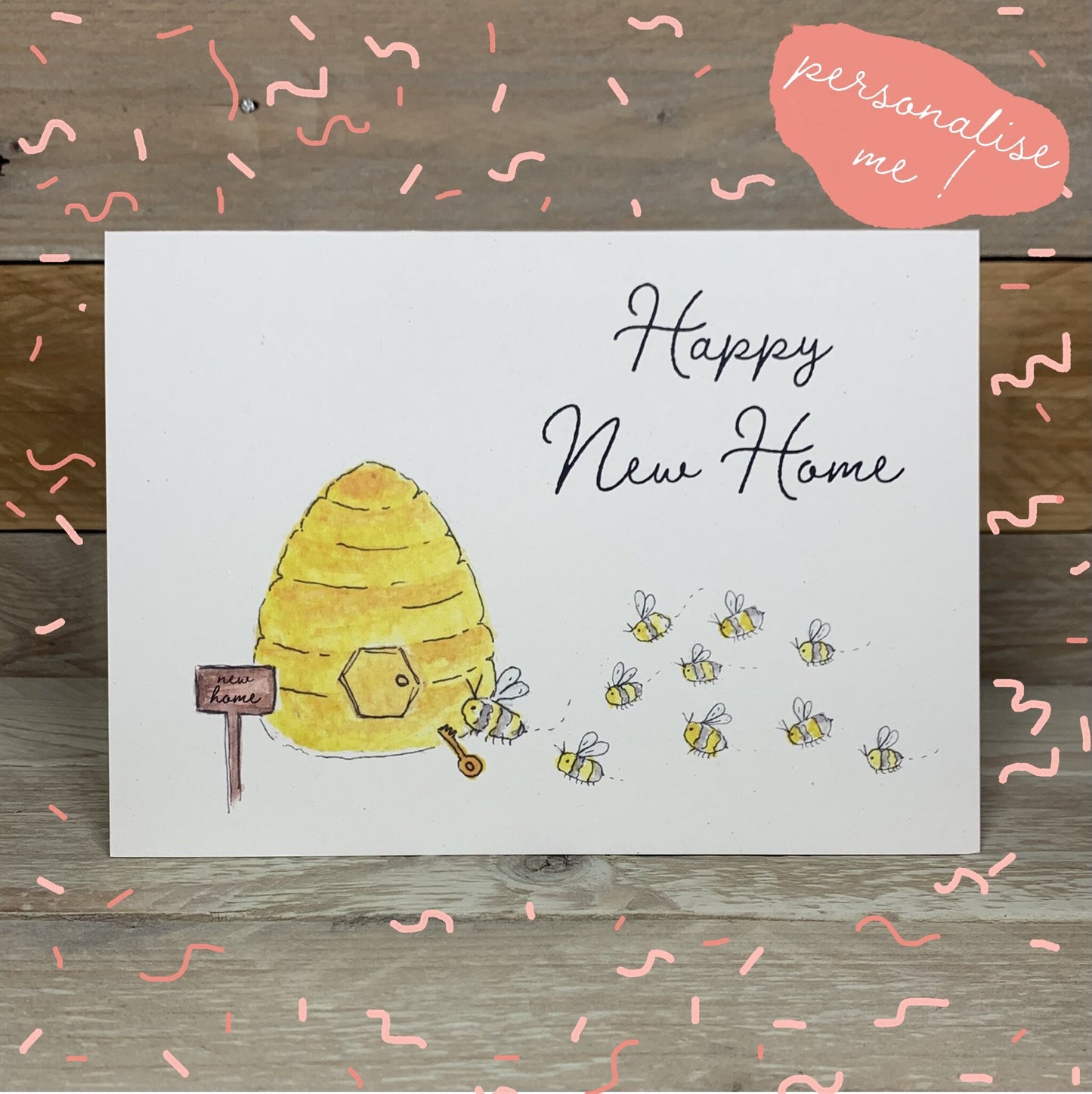 Bee Hive New Home Card - Arty Bee Designs 