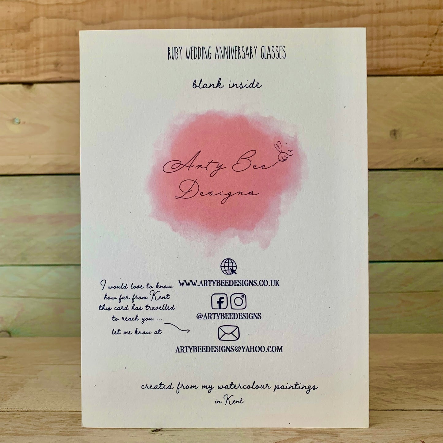 Ruby Anniversary Champagne Card