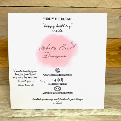 Hollie the Horse Birthday card