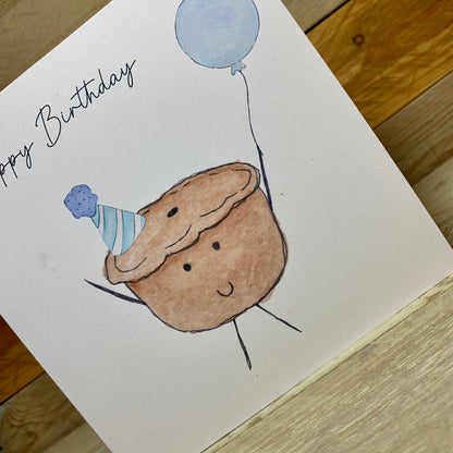 Patrick The Porky Pie Birthday Card
