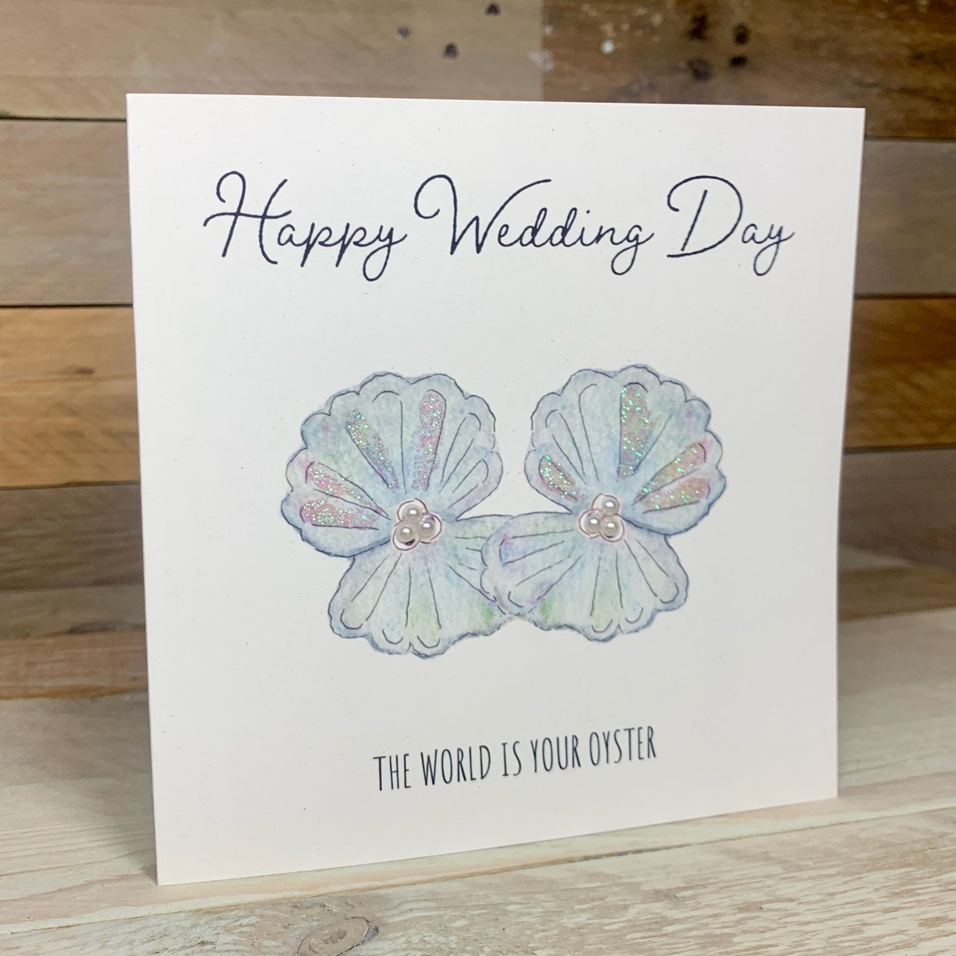 The World Is Your Oyster Wedding Card - Arty Bee Designs 