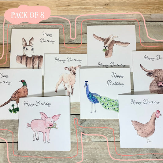 The Farm and Field Collection of Birthday Cards - Arty Bee Designs 