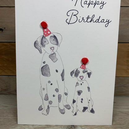 Dalmation Birthday Card - Arty Bee Designs 