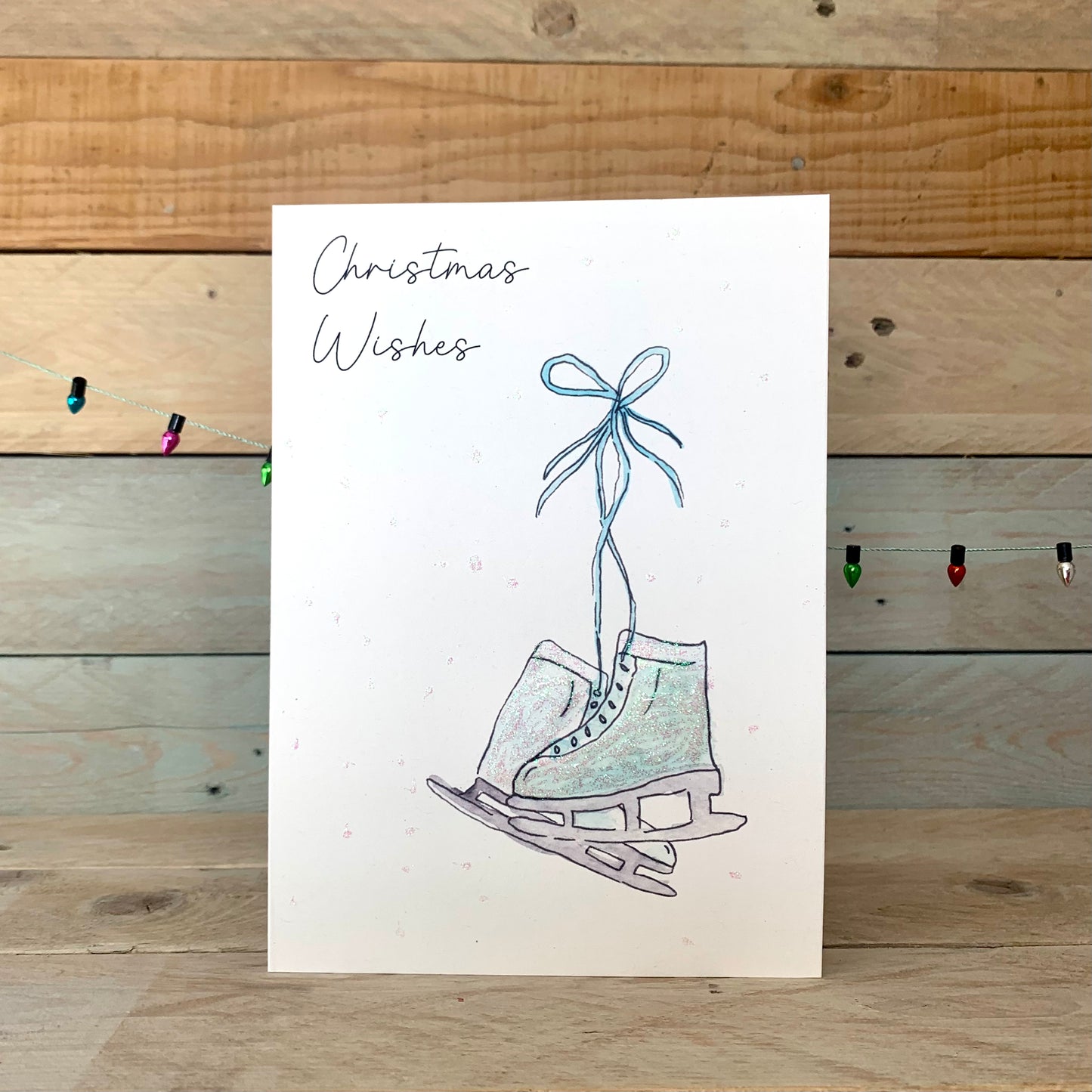 Ice Skates Christmas Card