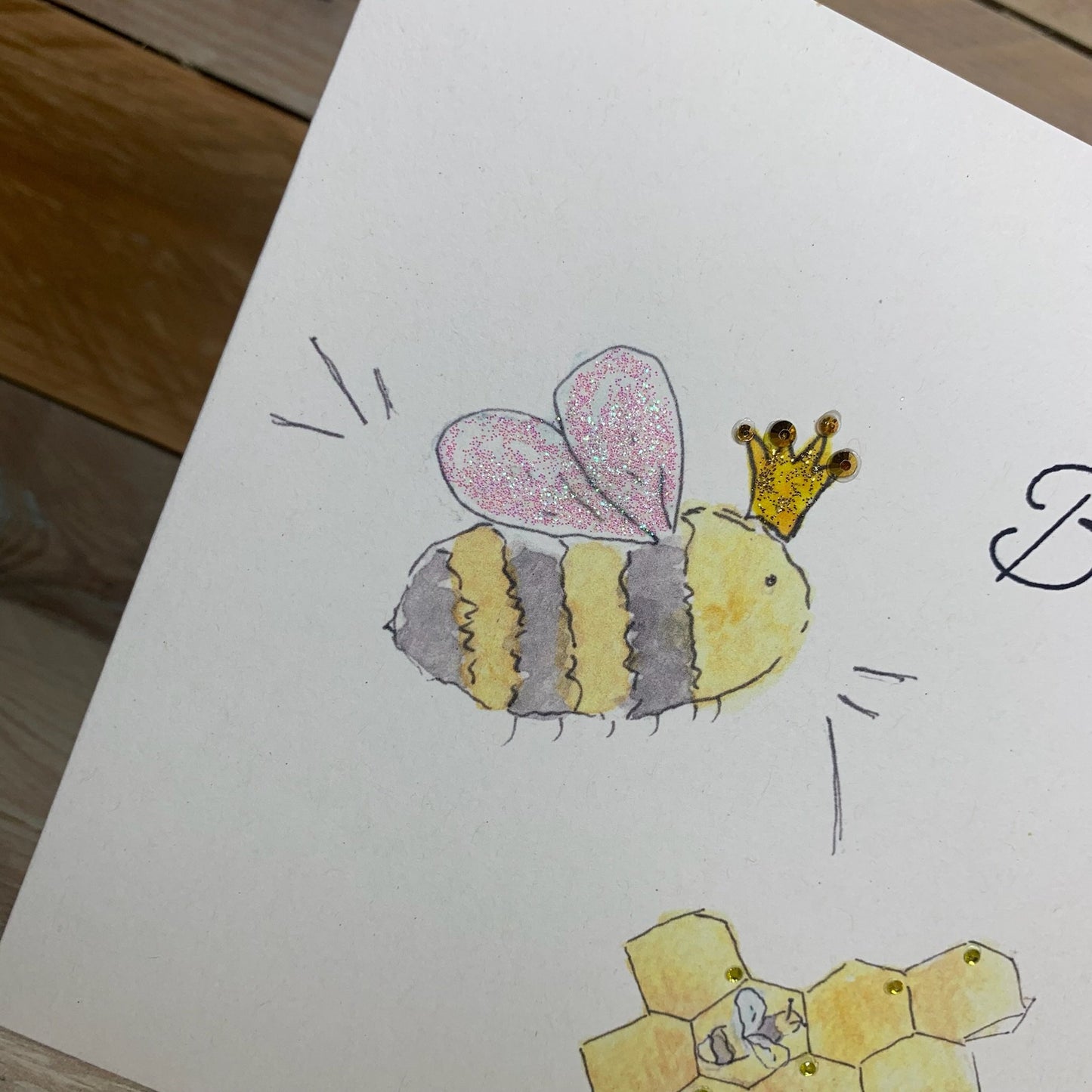 Queen Bee Birthday Card - Arty Bee Designs 