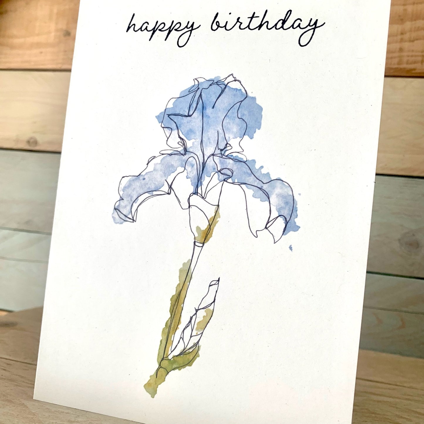 Iris Birthday Card - Arty Bee Designs 
