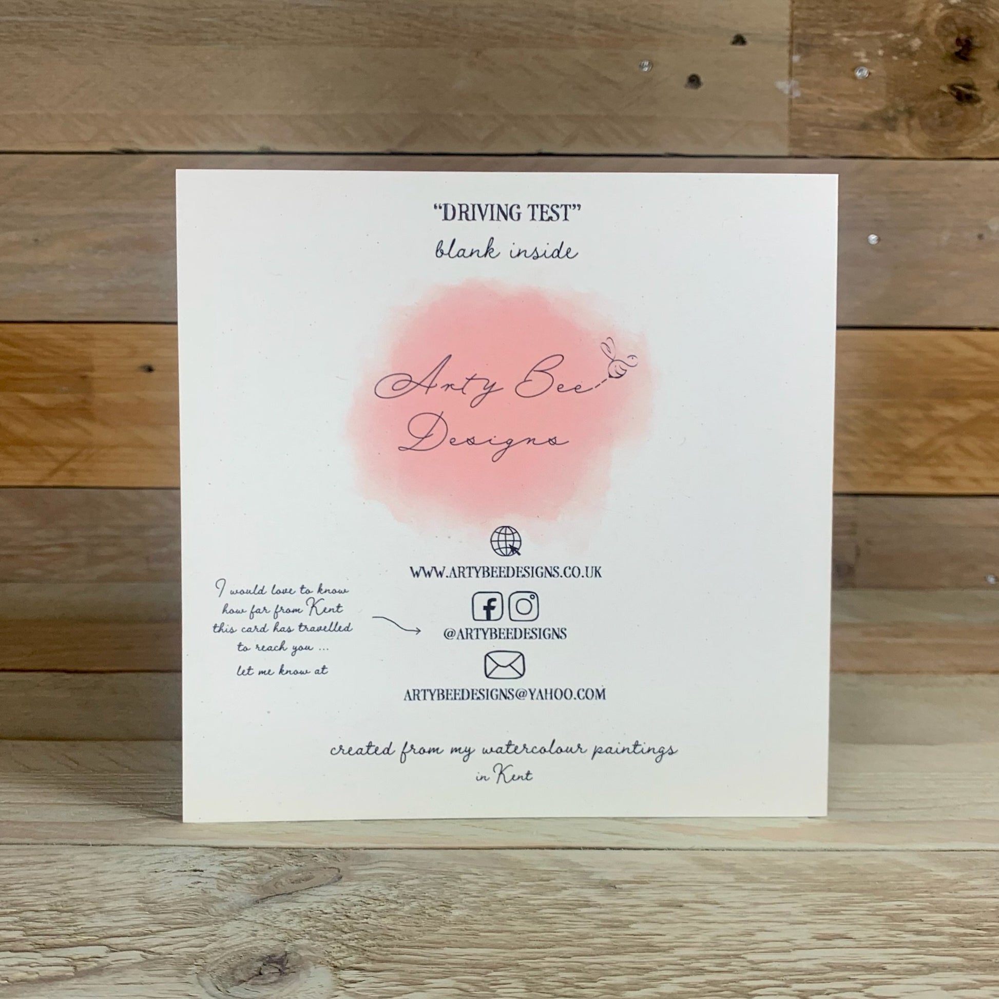 Driving Test Celebrations Card - Arty Bee Designs 