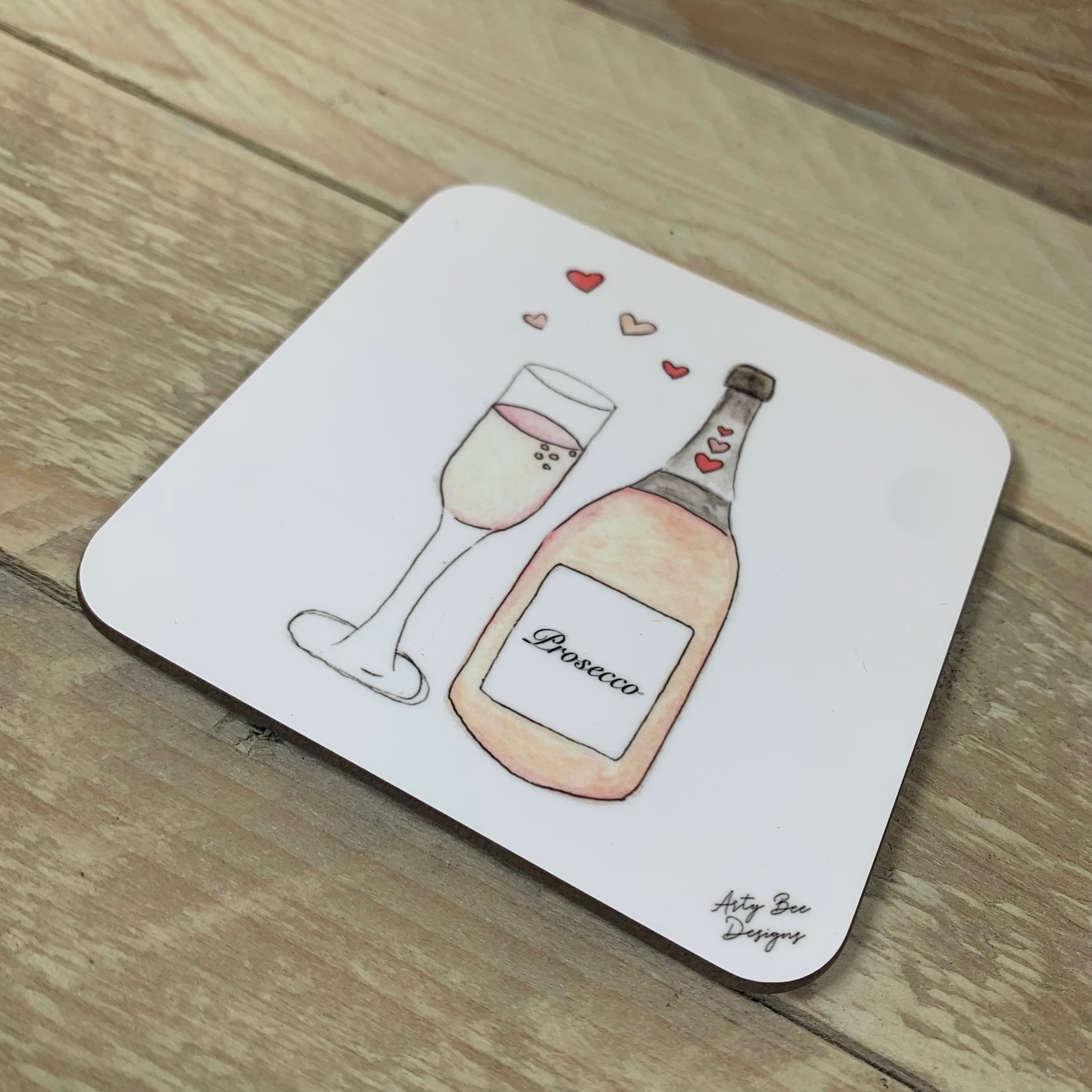 Prosecco Coaster - Arty Bee Designs 
