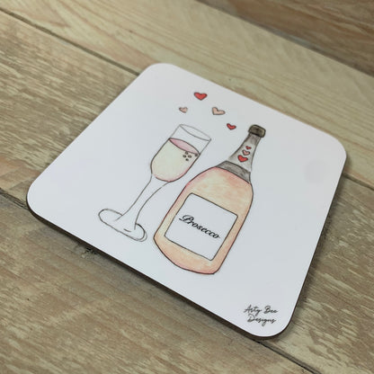Prosecco Coaster - Arty Bee Designs 