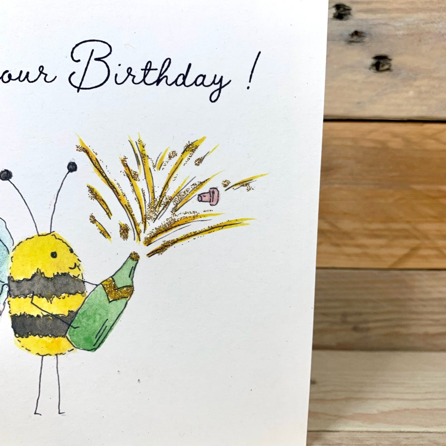 Buzzy Fizzy Pop Birthday Card - Arty Bee Designs 