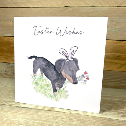 Winston The Hoppy Sausage Dog Easter Card
