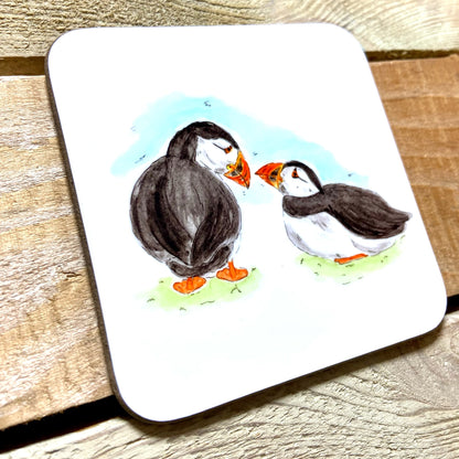 Couple of Puffins Coaster