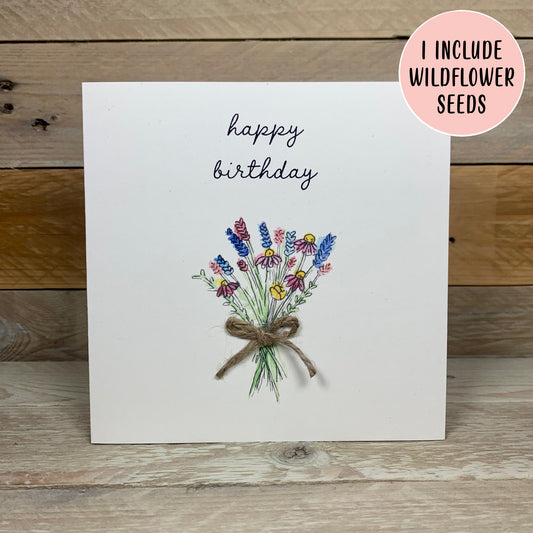 Meadow Bouquet Seeded Birthday Card