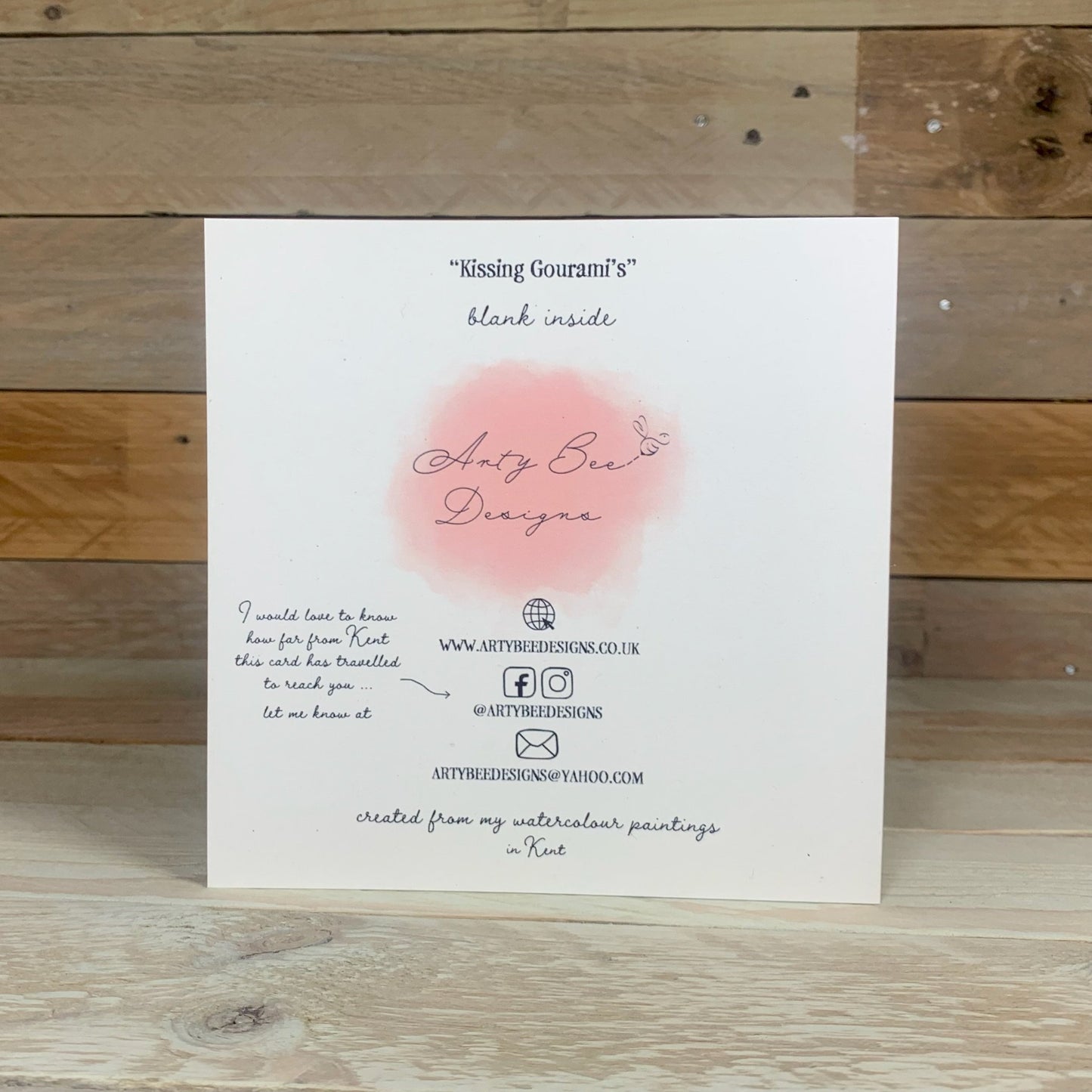 Kissing Gourami Anniversary Card - Arty Bee Designs 