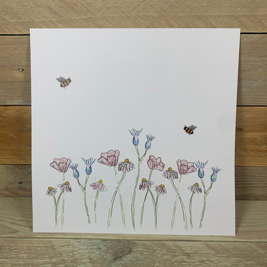 Meadow Square Print - Arty Bee Designs 