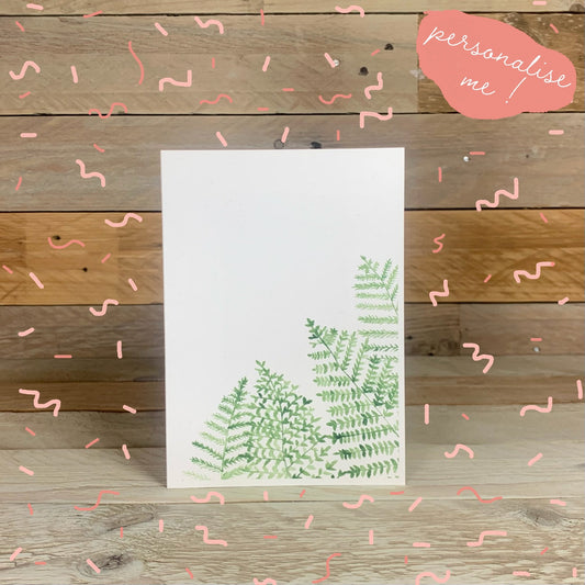 Fern Notelet - Arty Bee Designs 