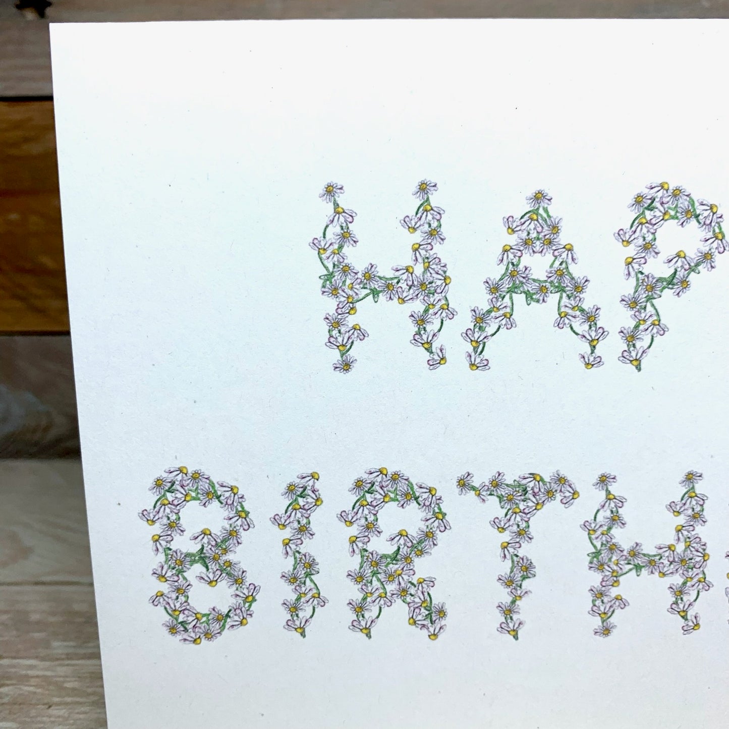 Daisy Chain Birthday Card - Arty Bee Designs 
