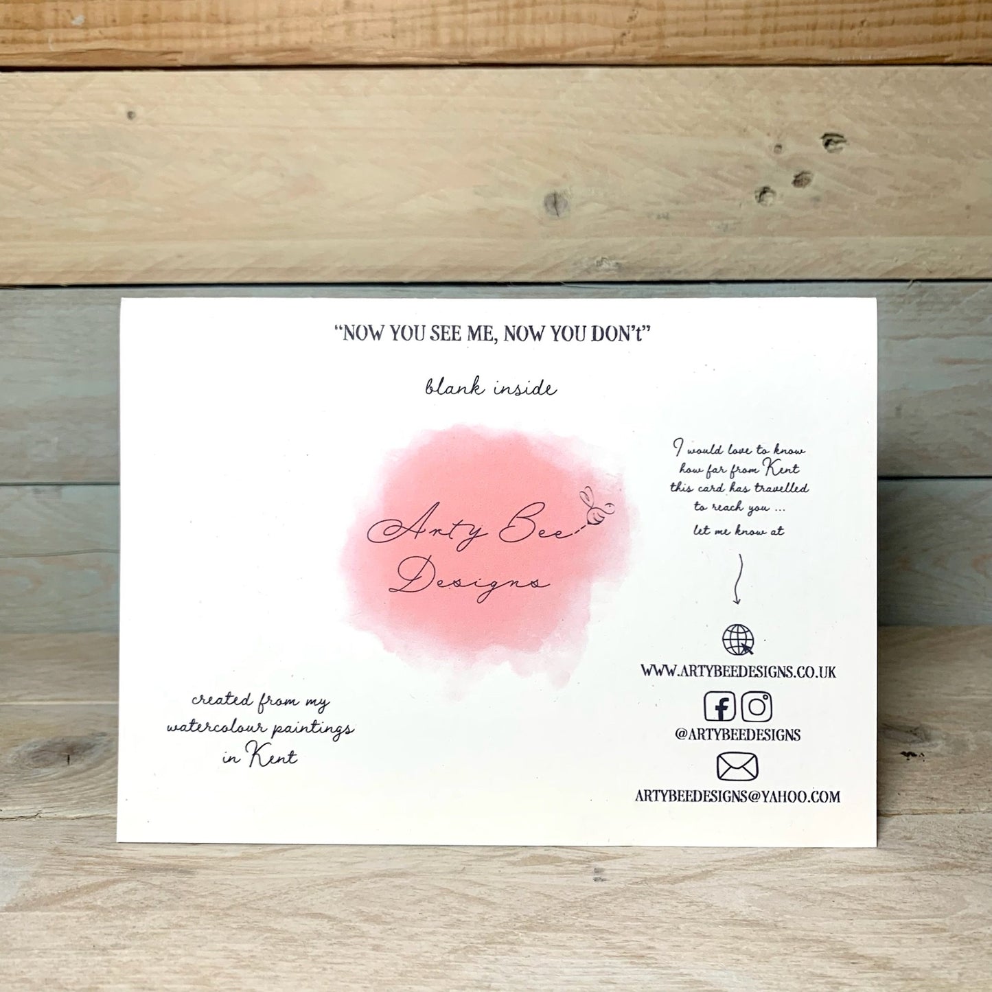 Now You See Me, Now You Don't Father's Day Card - Arty Bee Designs 