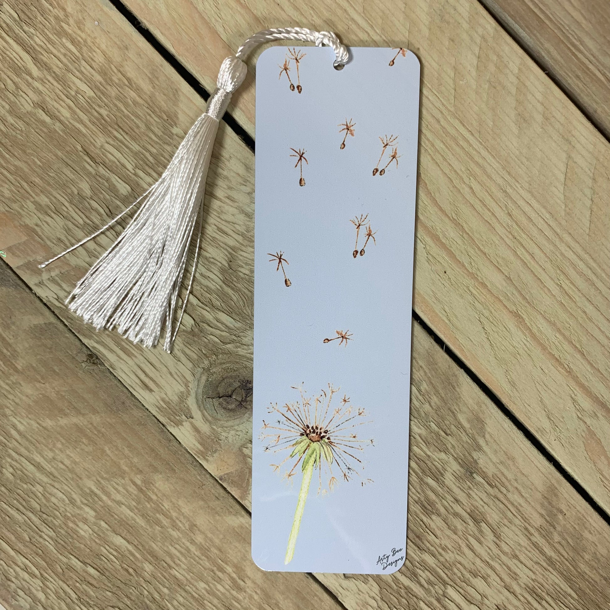 Dandelion Metal Bookmark With Tassel - Arty Bee Designs 