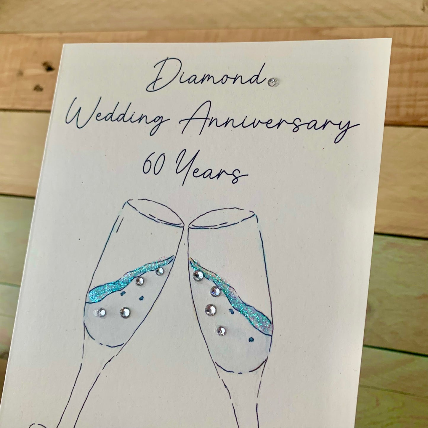 Diamond Anniversary Champagne Card
