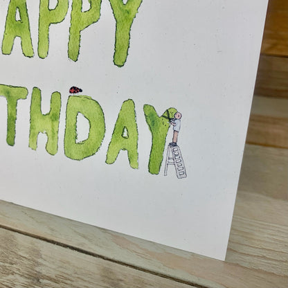 Topiary Birthday Card - Arty Bee Designs 