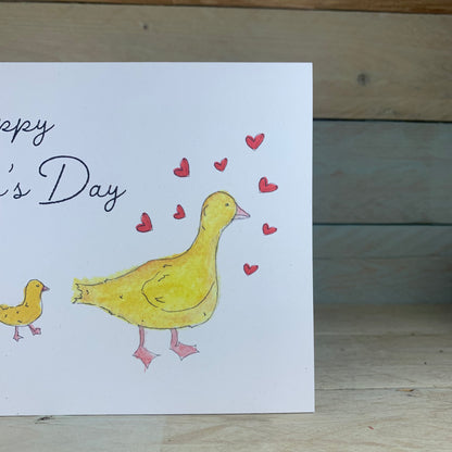 Mother Duck and Ducklings Mother's Day Card