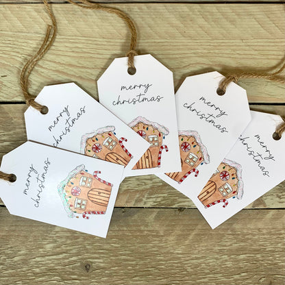 Gingerbread House Christmas Gift Tags