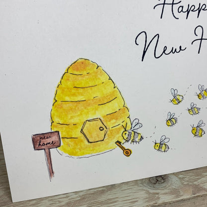 Bee Hive New Home Card - Arty Bee Designs 