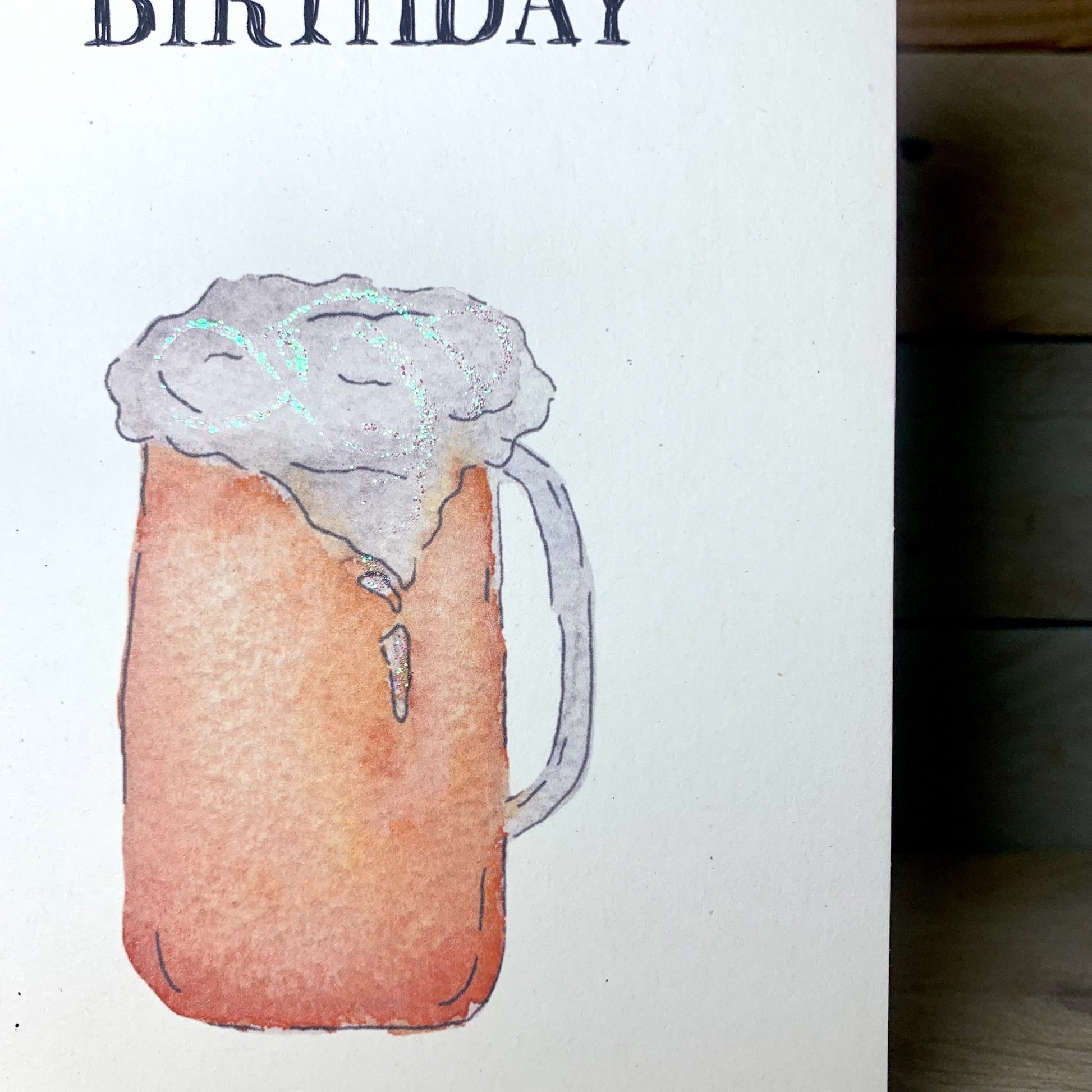 I'll Have a Pint Please Beer Birthday card - Arty Bee Designs 