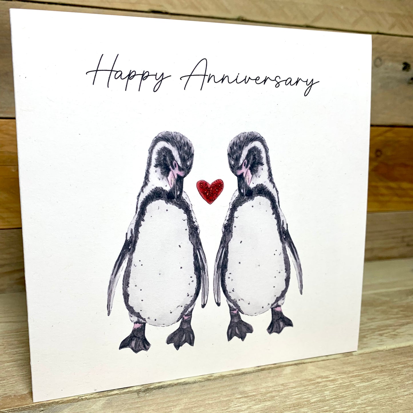 Penny and Guinny The Penguins Anniversary Card