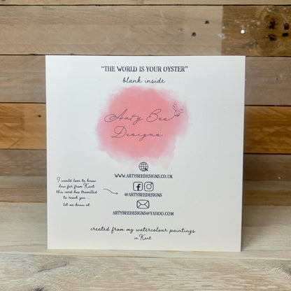 The World Is Your Oyster Wedding Card - Arty Bee Designs 