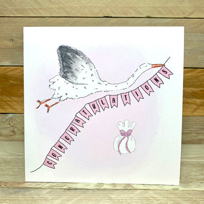 Special Delivery New Baby Pink Card