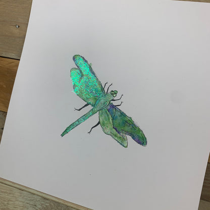 Dragonfly Square Print - Arty Bee Designs 