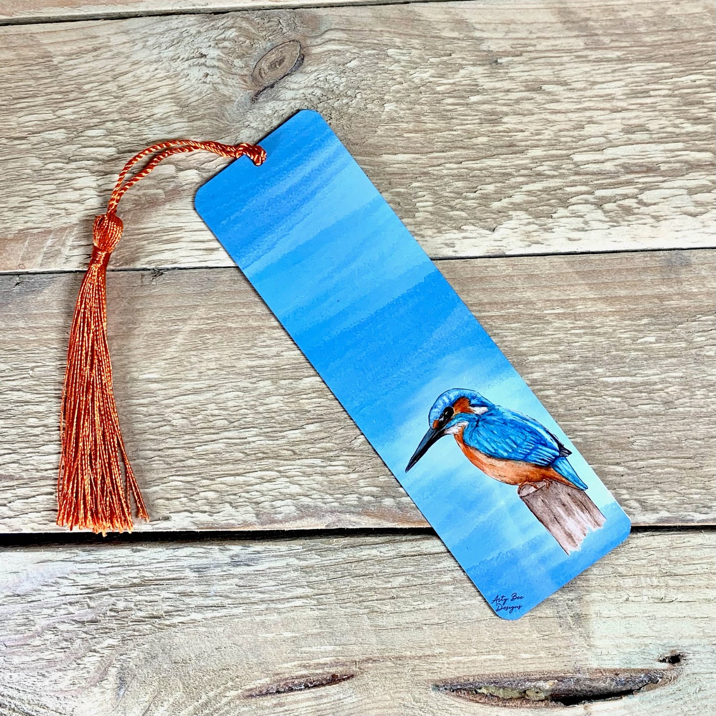 Kingfisher Metal Bookmark With Tassel