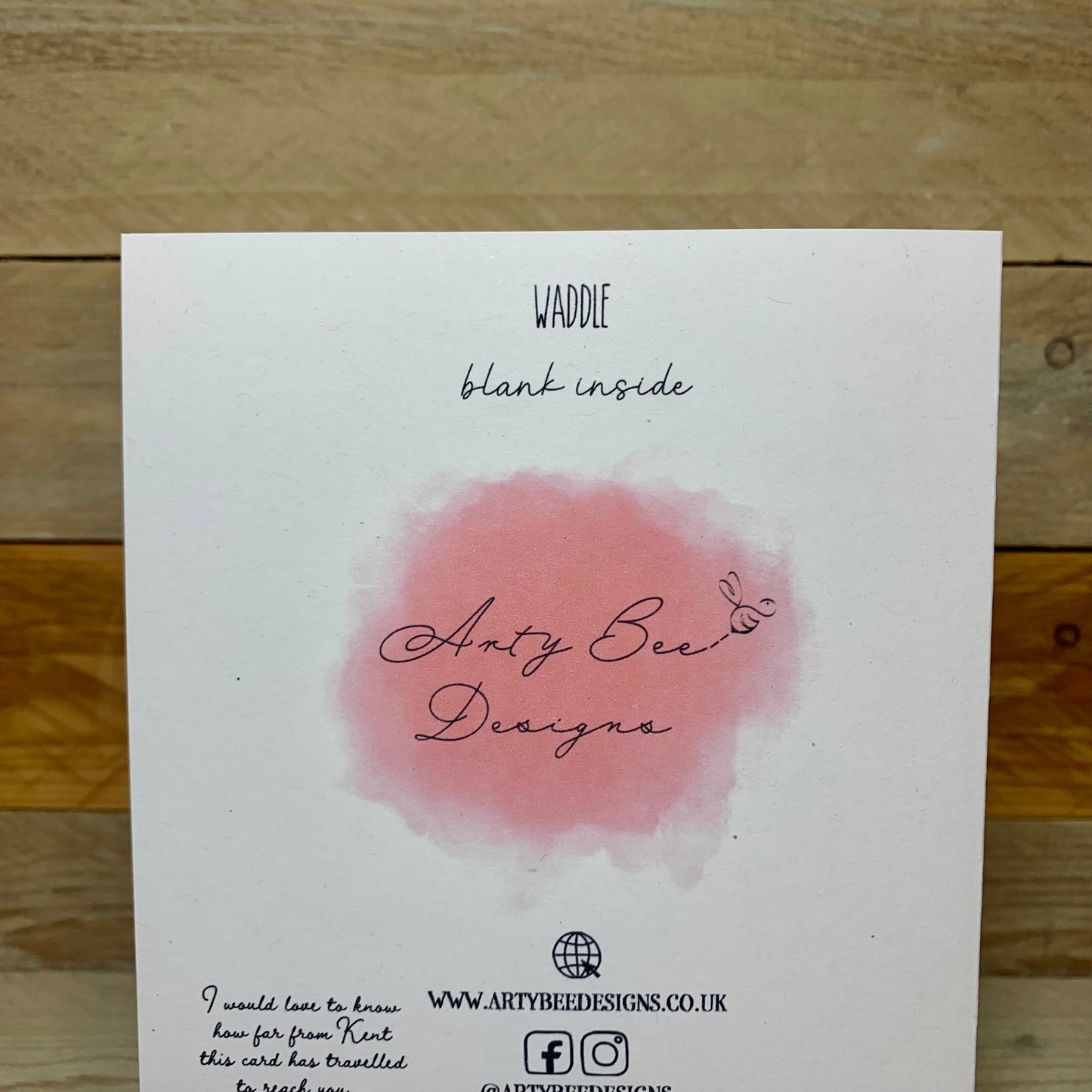 Waddle Penguin Blank Card