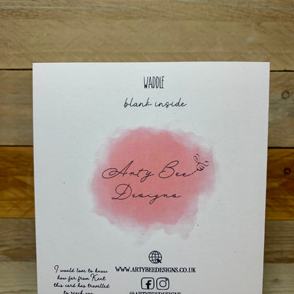 Waddle Penguin Blank Card