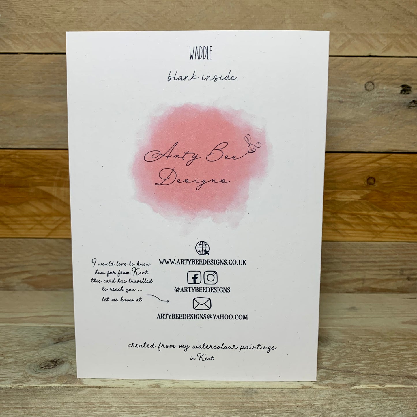 Waddle Penguin Blank Card