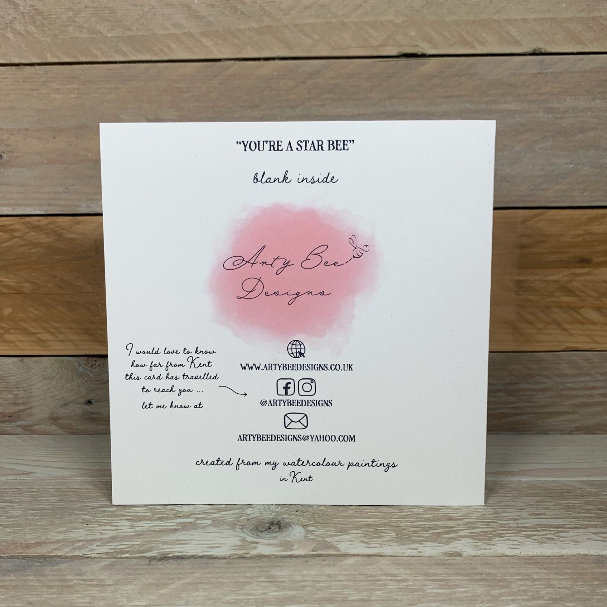 You're A Star Bee Well Done Card - Arty Bee Designs 