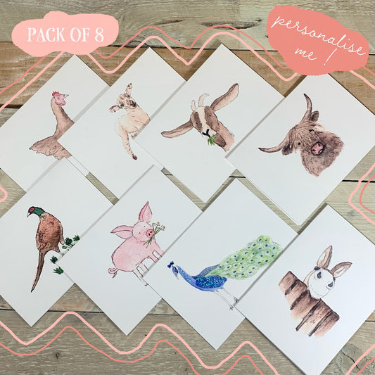 Farm and Field Pack of Notelets - Arty Bee Designs 