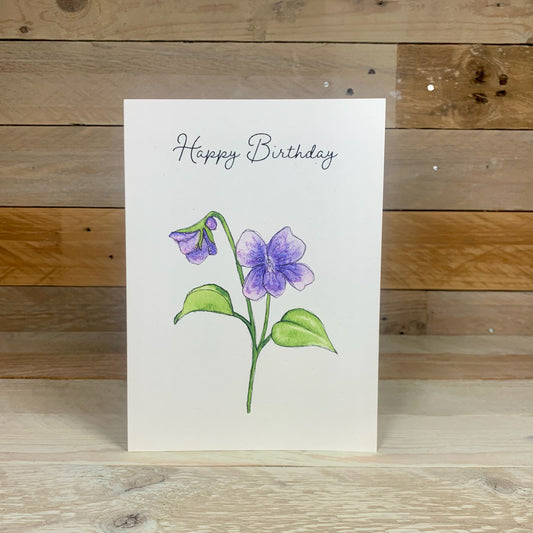 Violet Birthday Card - Arty Bee Designs 