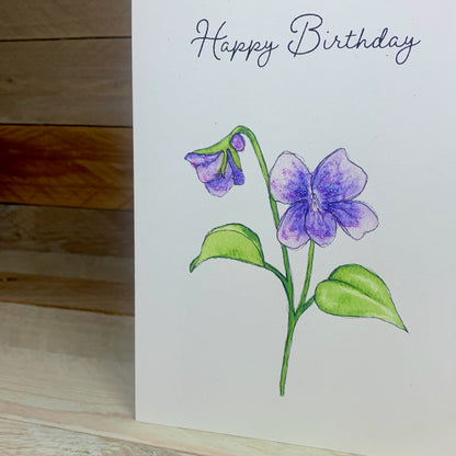 Violet Birthday Card - Arty Bee Designs 