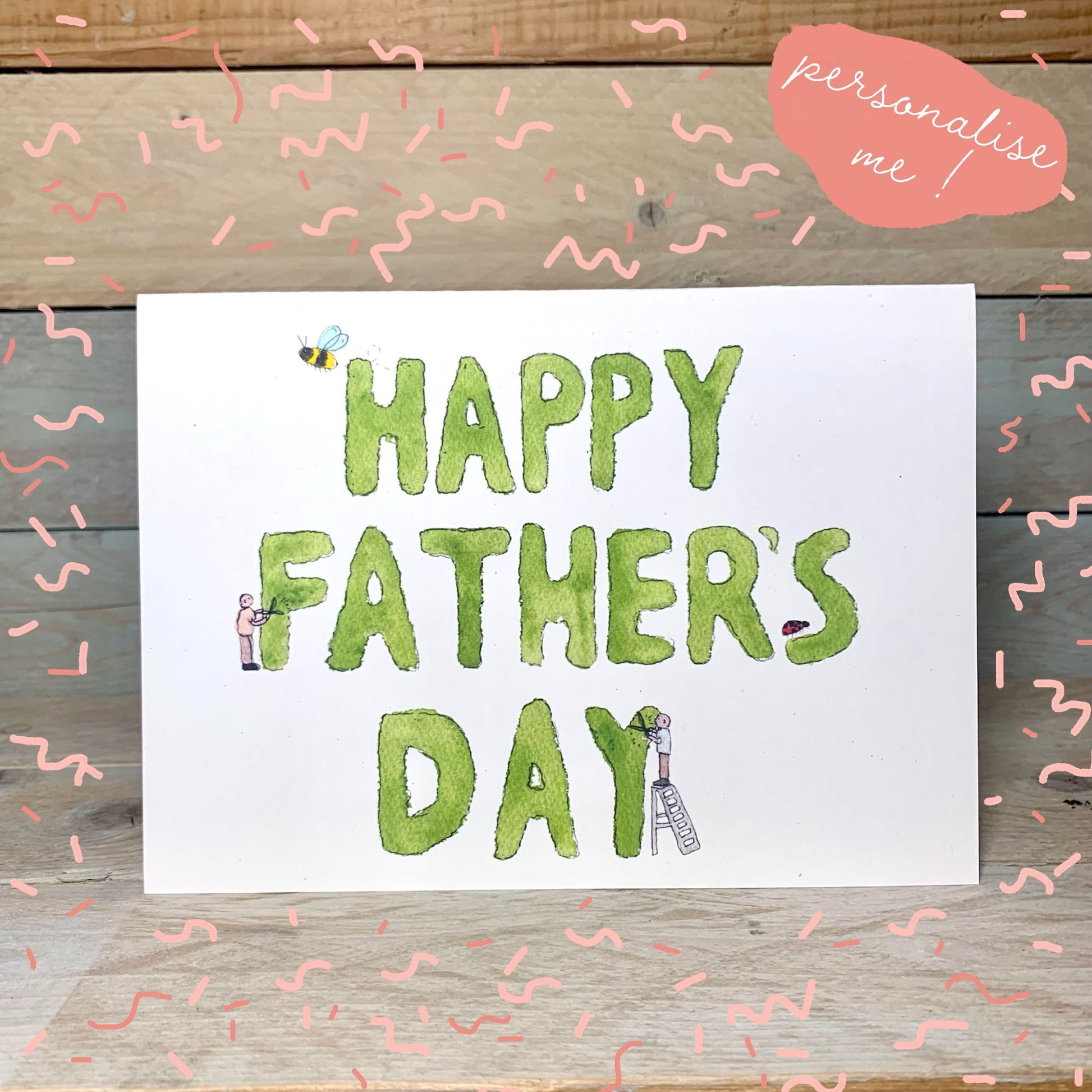 Gardening Dad Father's Day Card - Arty Bee Designs 