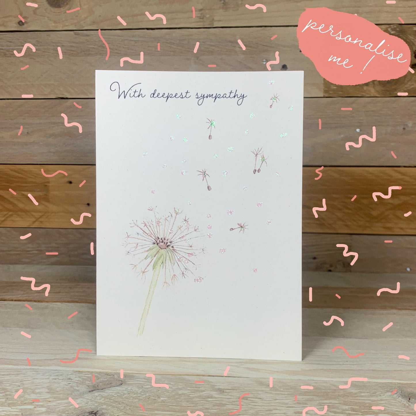 Dandelion Sympathy Card - Arty Bee Designs 