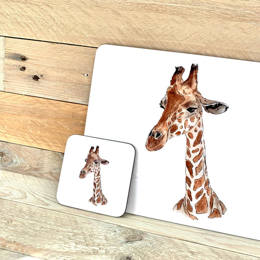 Giraffe Coaster and Placemat Set