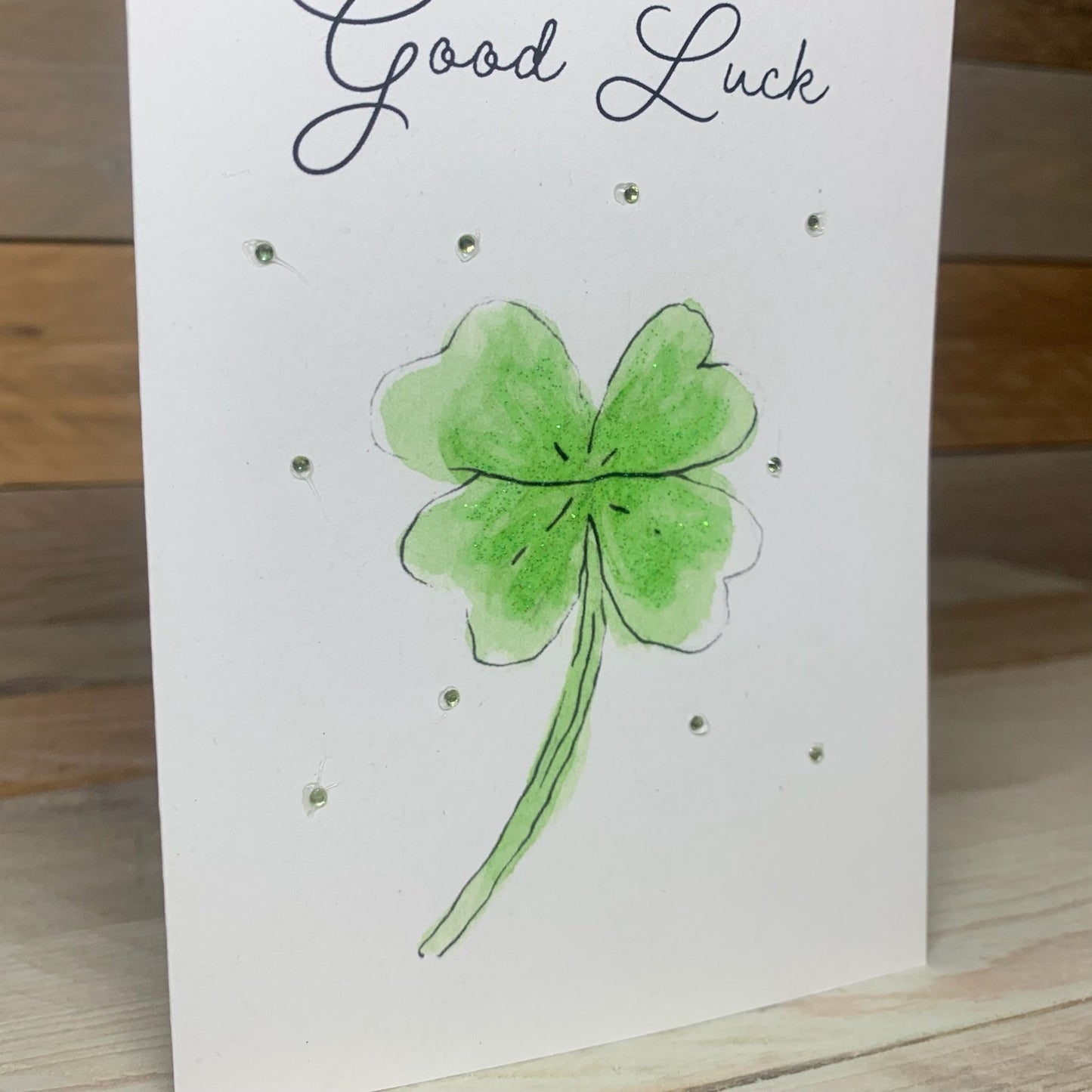 Good Luck Clover Notelet - Arty Bee Designs 