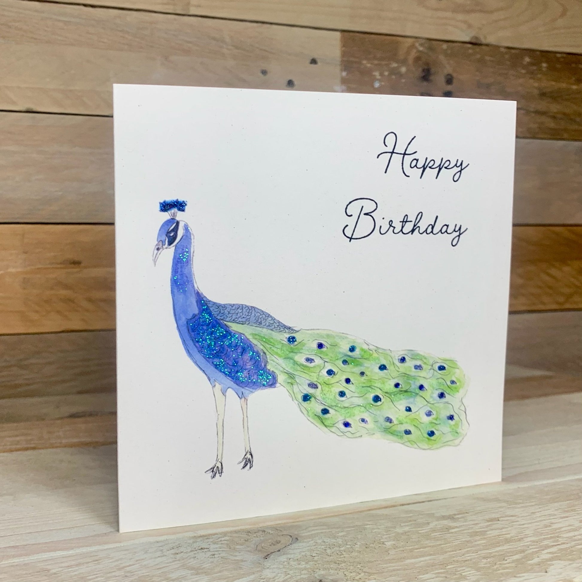 Penelope the Peacock Birthday Card - Arty Bee Designs 