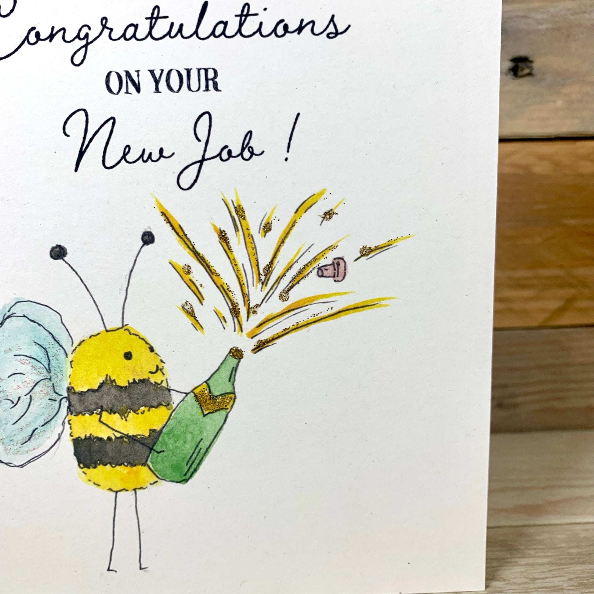 Buzzy Fizzy Pop New Job Card - Arty Bee Designs 