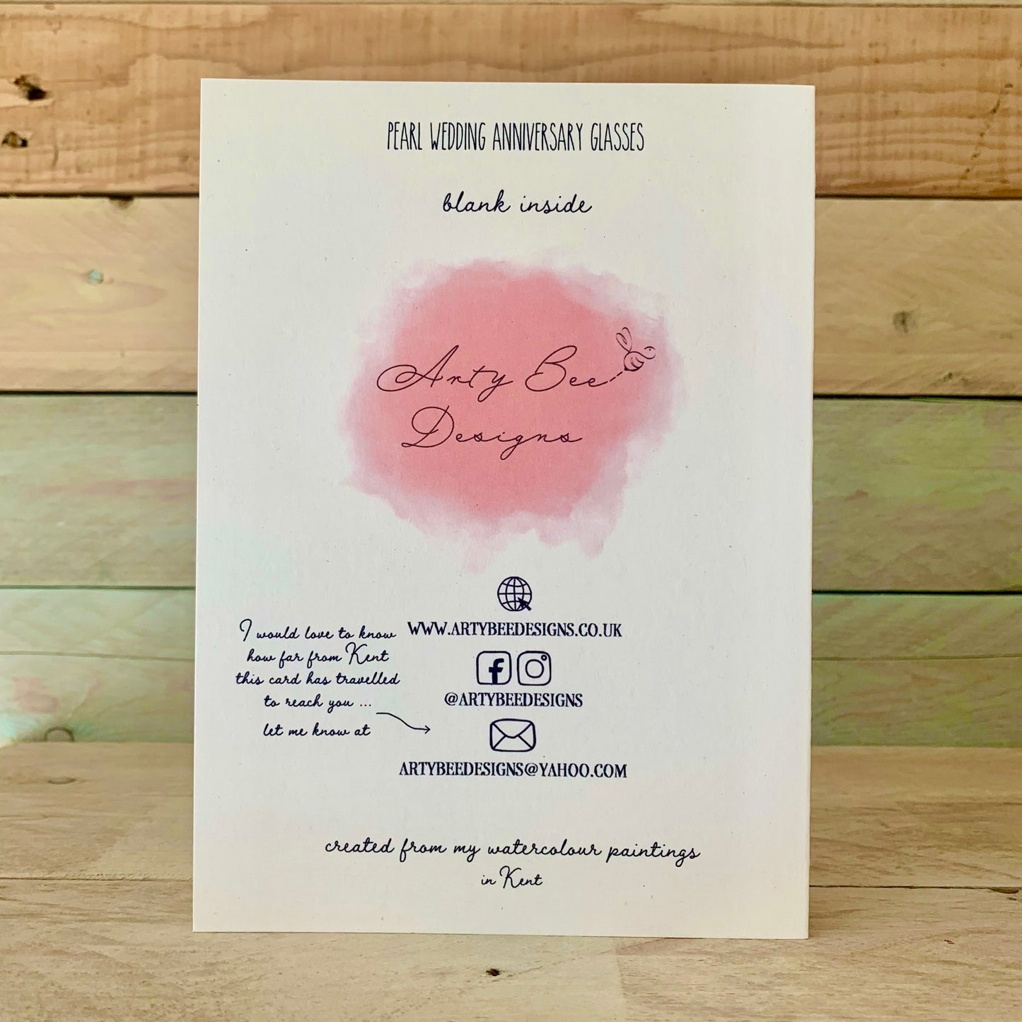 Pearl Anniversary Champagne Card